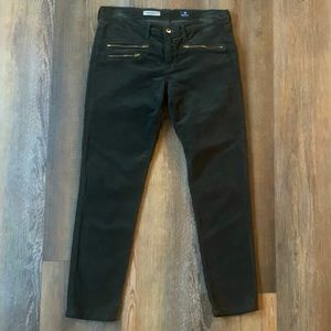 AG corduroy Stevie moto ankle zipper slim straight Anthropologie